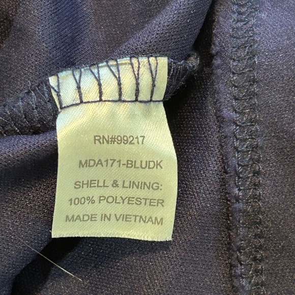 Navy Maxi Dress Bridesmaid Prom Dress M Criss Cross Back - Picture 5 of 8